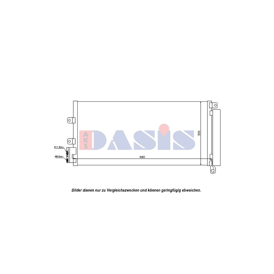 AKS Dasis 082046N Air Conditioning Condenser For Fiat Linea (323, 110) | ML Performance UK