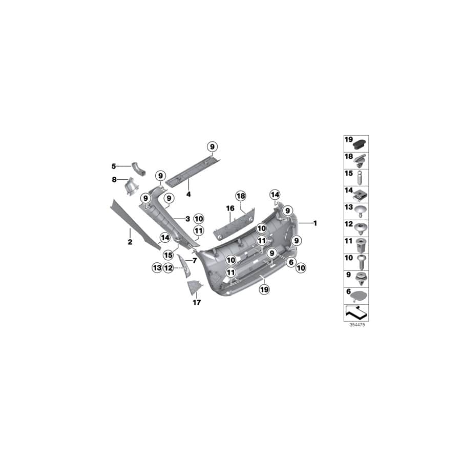 Genuine BMW 51497329438 F34 Molding Cover VENETOBEIGE (Inc. 325d, 335iX & 320d) | ML Performance UK Car Parts