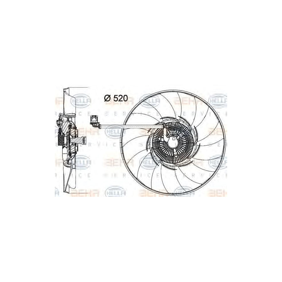 Hella 8MV 376 758-291 Fan, Radiator