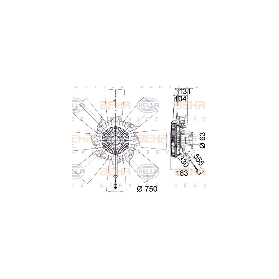 Hella 8MV 376 758-281 Fan, Radiator