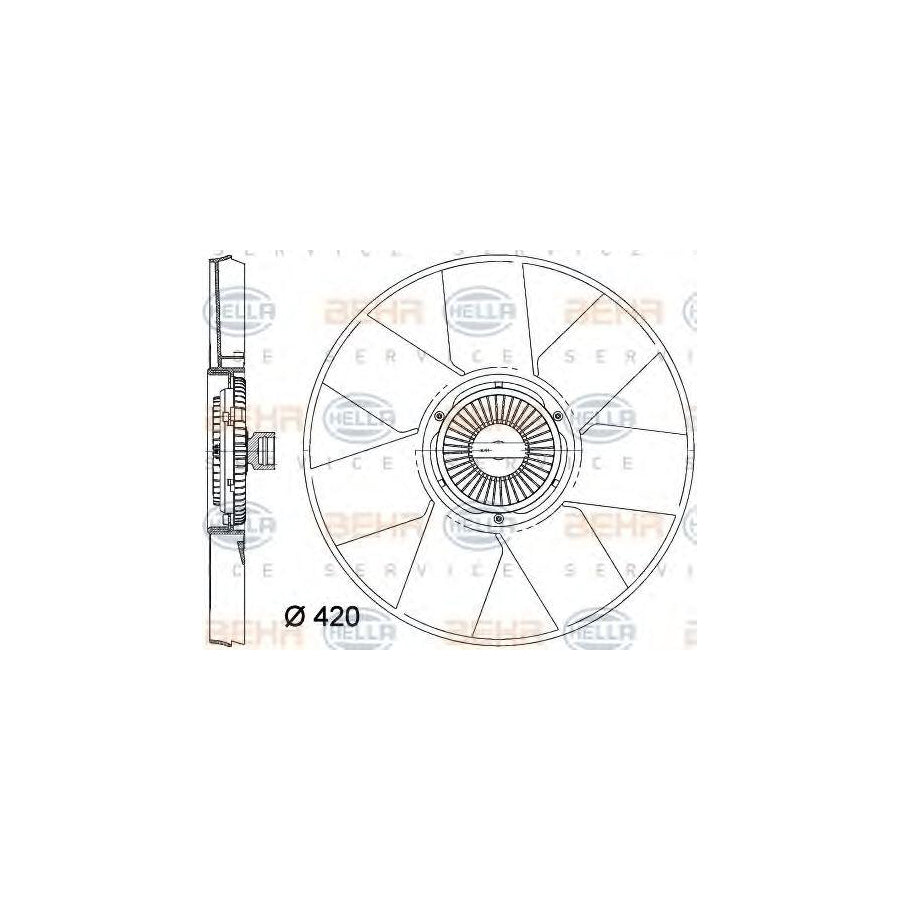 Hella 8MV 376 758-261 Fan, Radiator