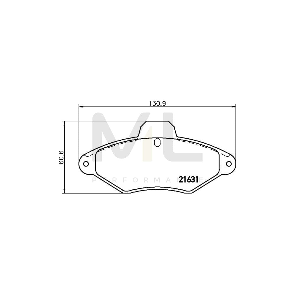 Hella 8DB 355 019-201 Brake Pad Set For Citroën Xantia Incl. Wear Warning Contact | ML Performance Car Parts