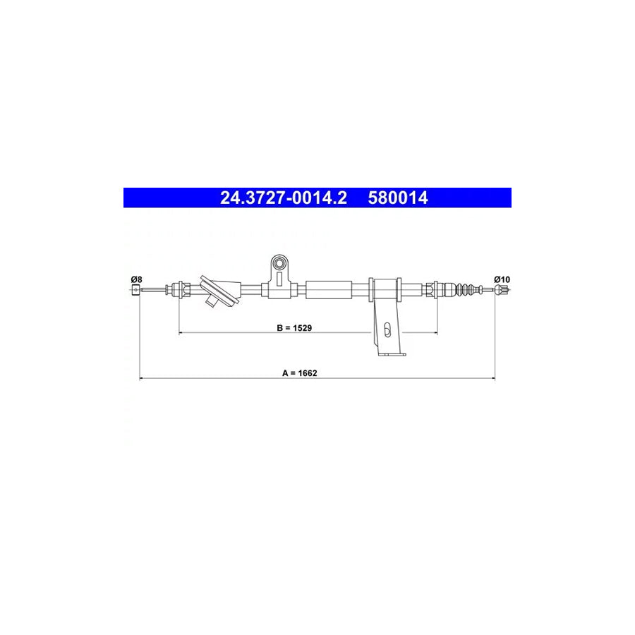 ATE 24.3727-0014.2 Hand Brake Cable