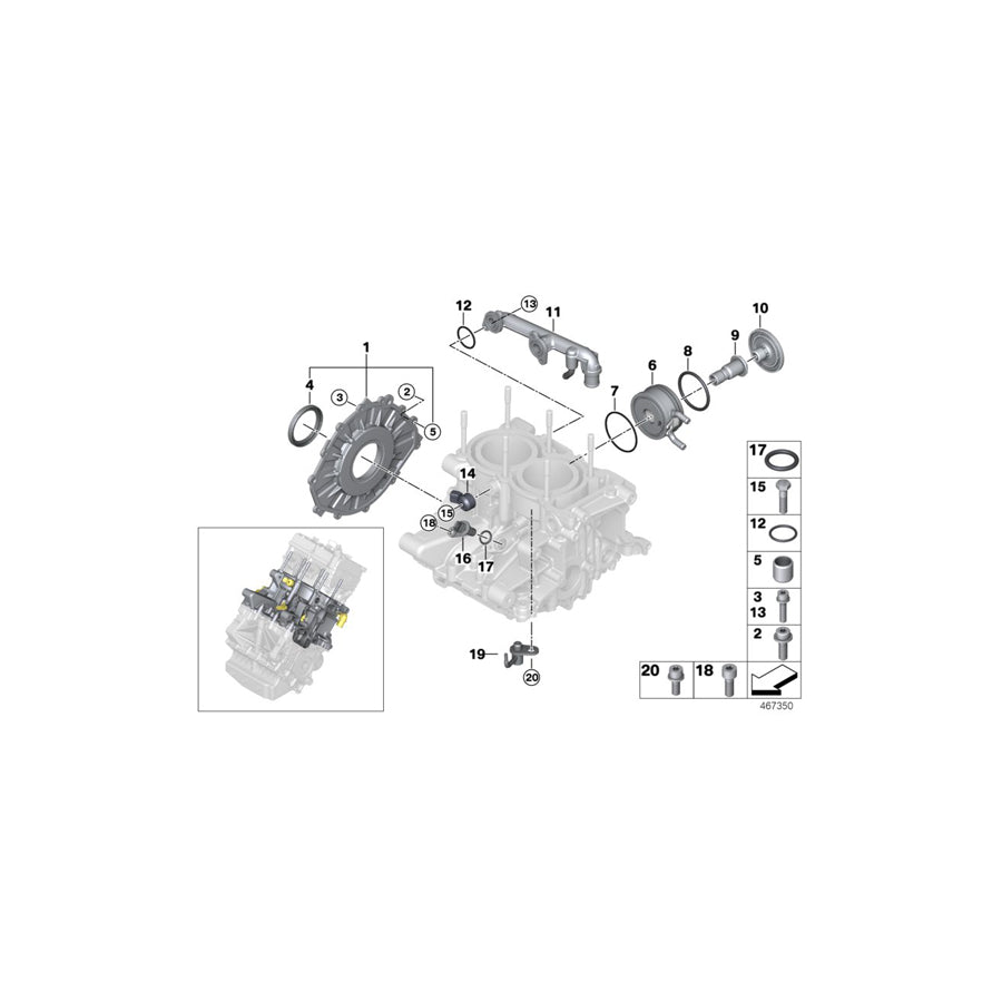 Genuine BMW 11148544855 Gasket Ring 54X70X8 (Inc. i3 120Ah Rex, i3s 94Ah Rex & i3 60Ah Rex) | ML Performance UK Car Parts