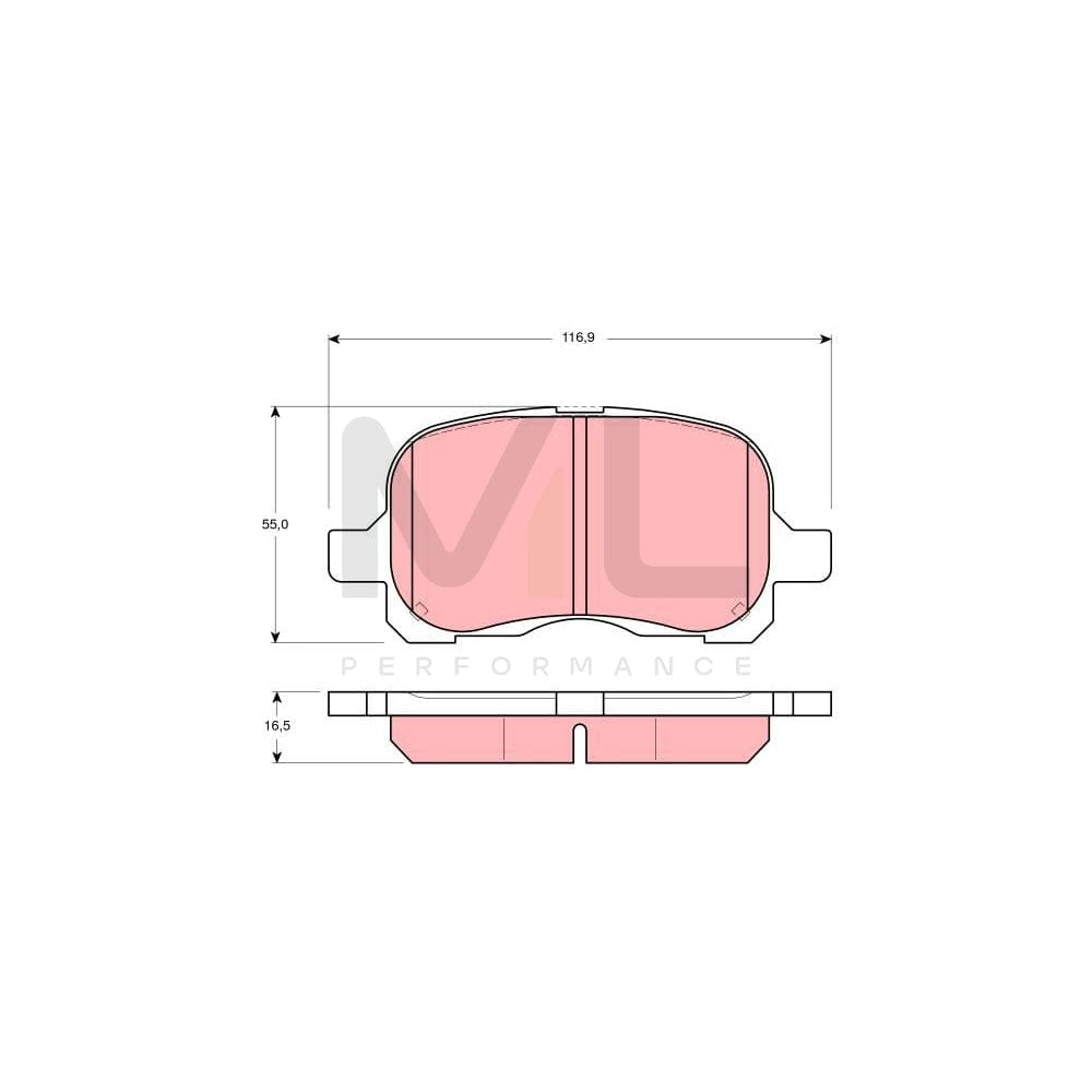 TRW Gdb3204 Brake Pad Set Not Prepared For Wear Indicator | ML Performance Car Parts