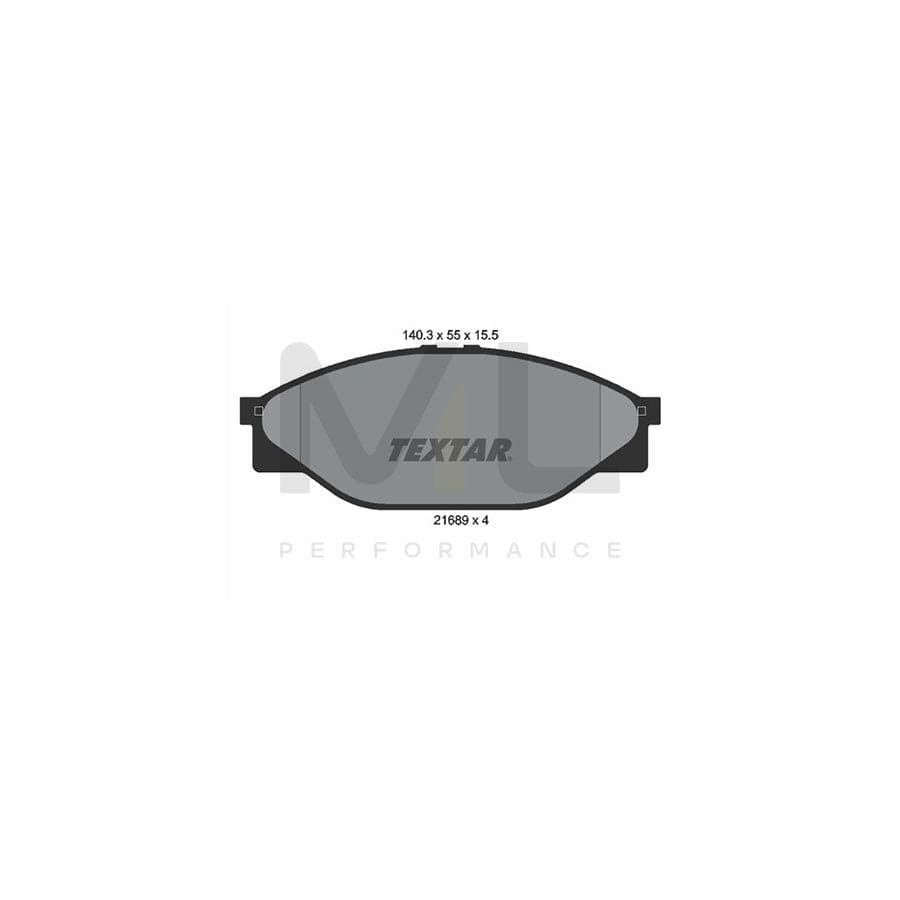 TEXTAR 2168901 Brake pad set not prepared for wear indicator | ML Performance Car Parts