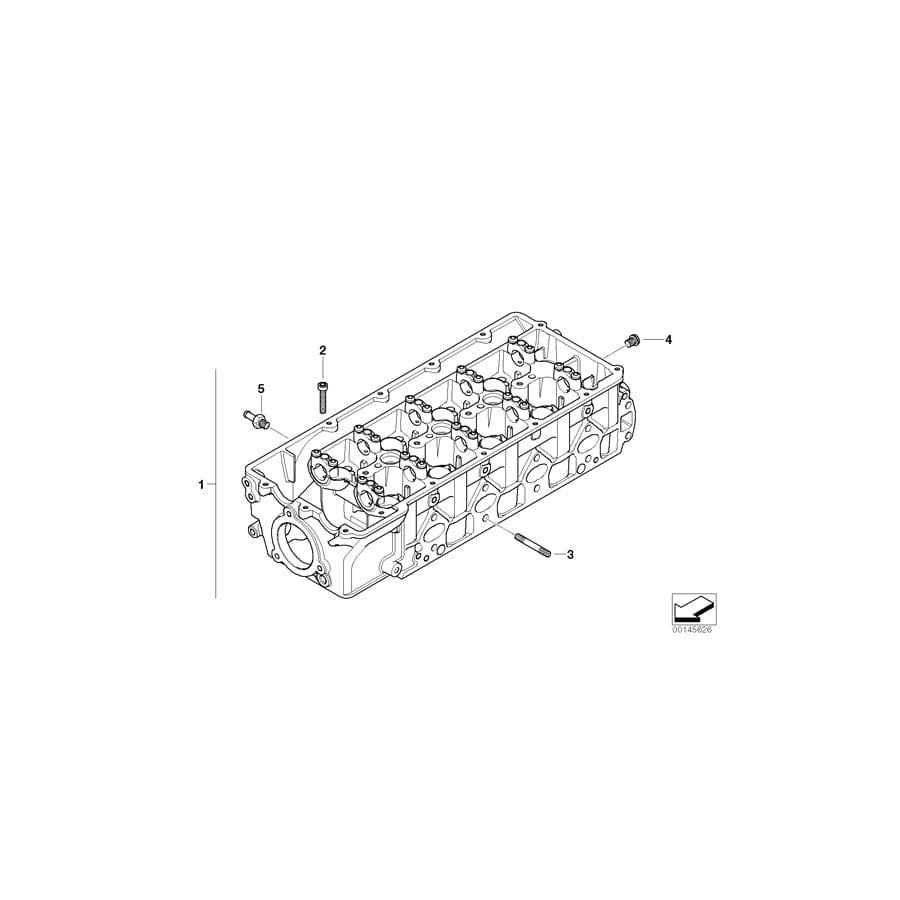 Genuine BMW 11127806053 E65 Cylinder Head Zyl. 5-8 (Inc. 745d) | ML Performance UK Car Parts