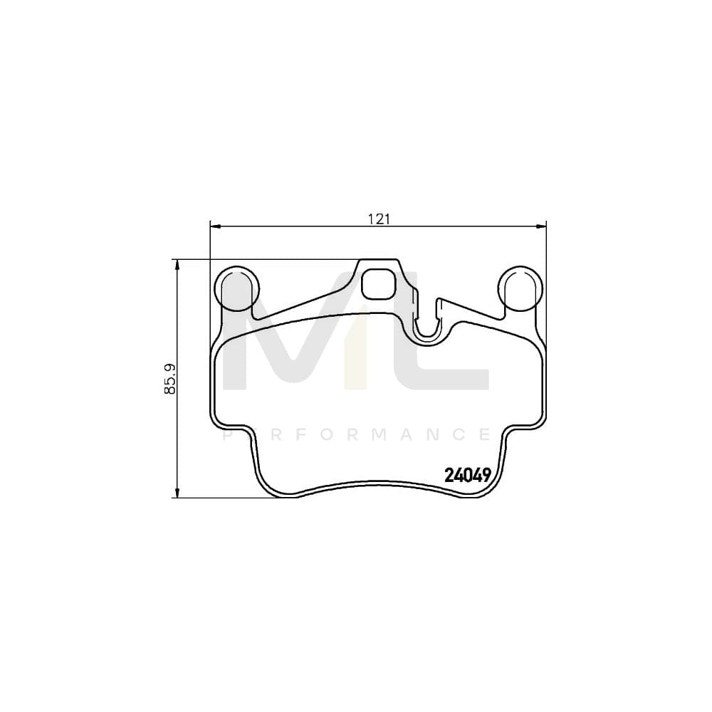 Hella 8DB 355 012-721 Brake Pad Set Prepared For Wear Indicator | ML Performance Car Parts