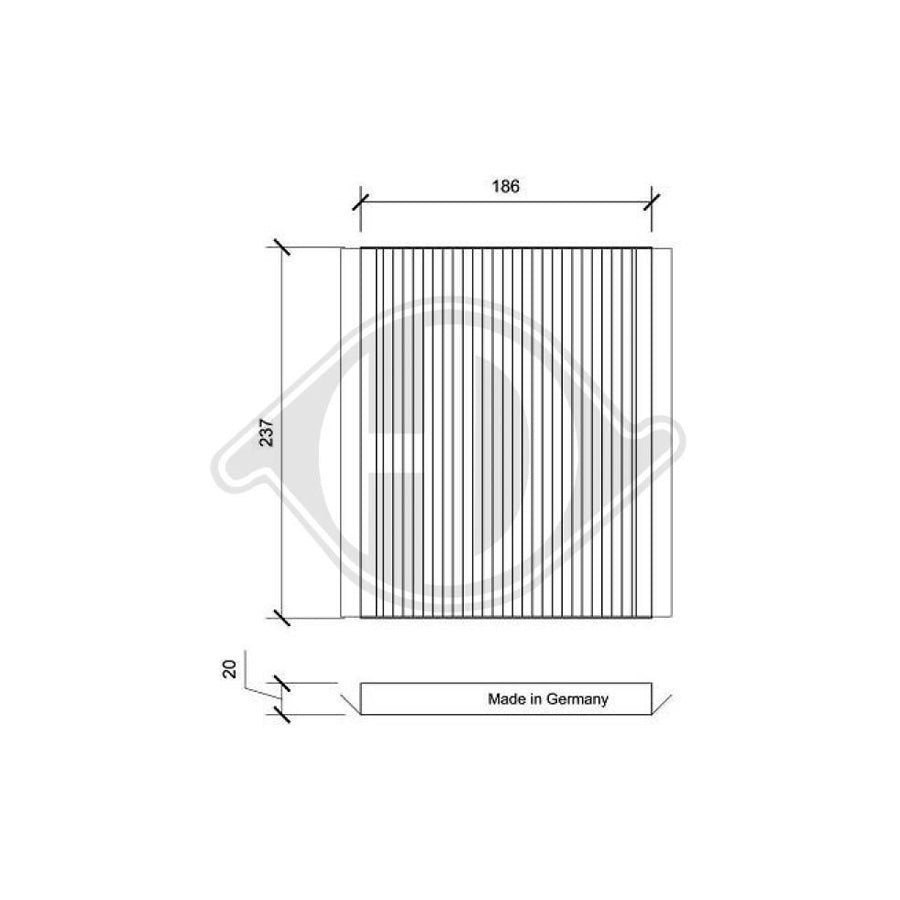 DIEDERICHS DCI0171 Pollen Filter | ML Performance UK Car Parts