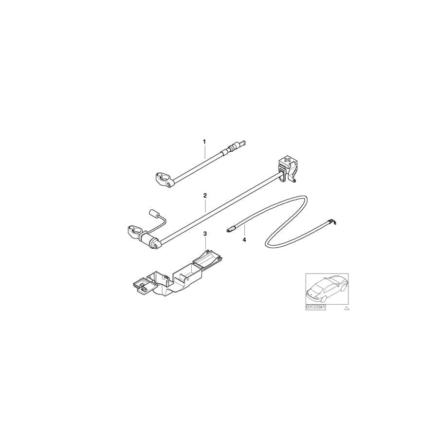 Genuine BMW 61118375990 E46 Battery Cable (Plus Pole) (Inc. 316i 1.9, 316i 1.6 & 318i) | ML Performance UK Car Parts