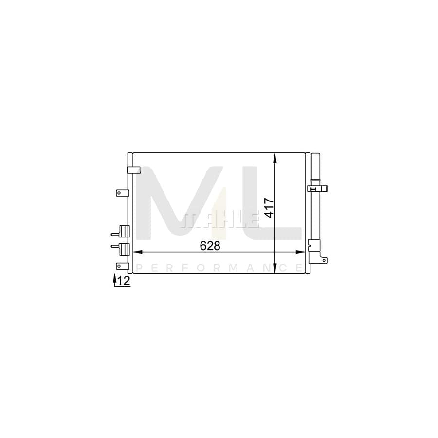 MAHLE ORIGINAL AC 696 000P Air conditioning condenser with dryer | ML Performance Car Parts