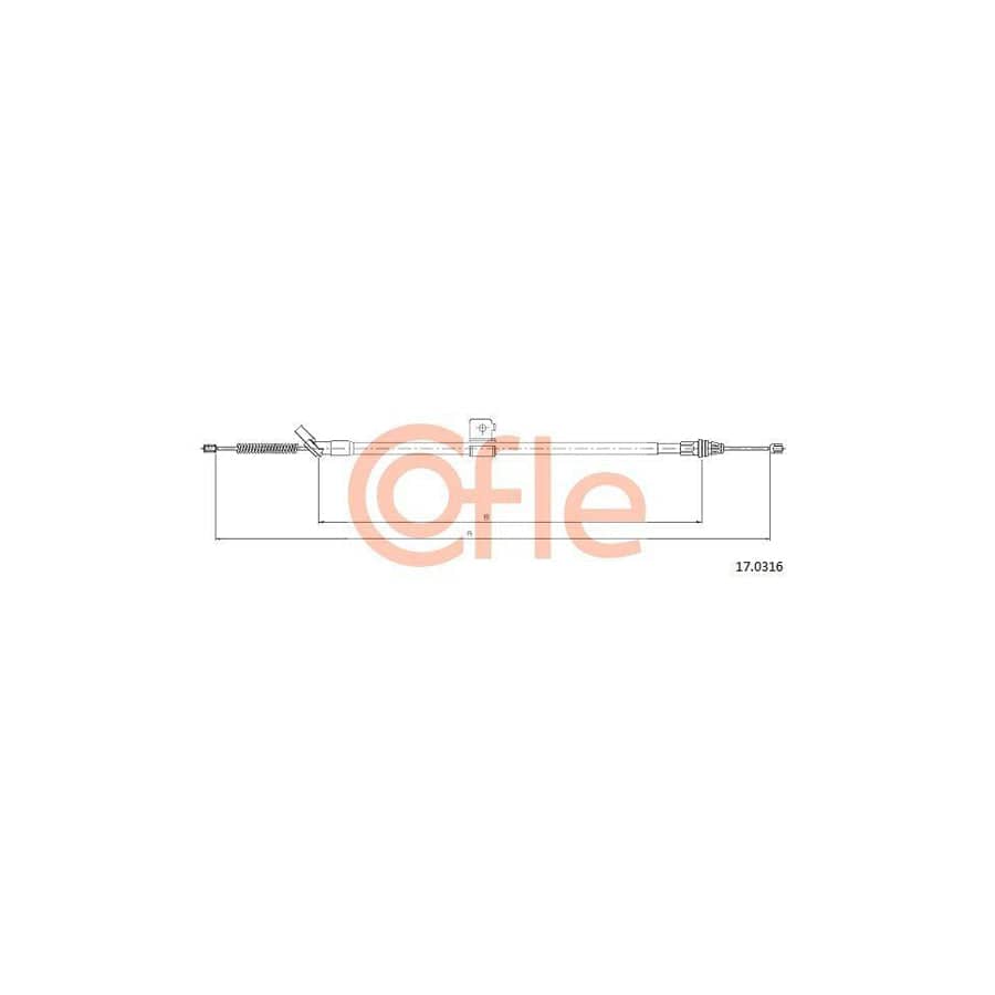 Cofle 17.0316 Hand Brake Cable For Nissan Juke (F15)