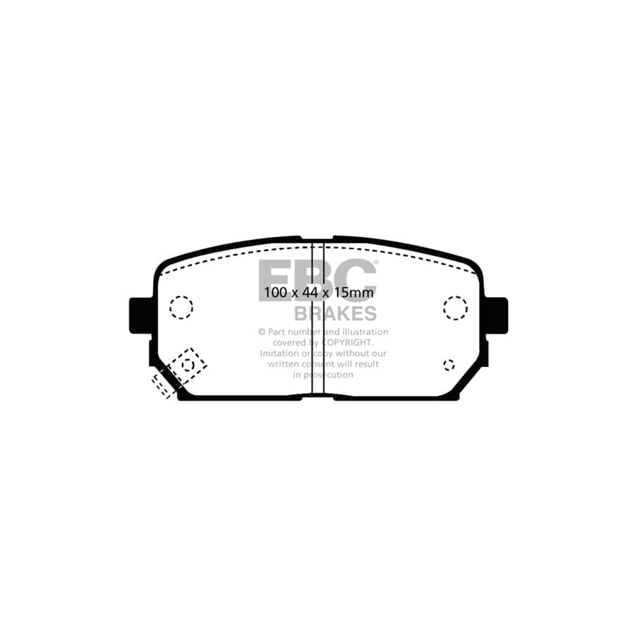 EBC PD01KR406 Kia Carens Greenstuff Rear Brake Pad & Plain Disc Kit 2 | ML Performance UK Car Parts