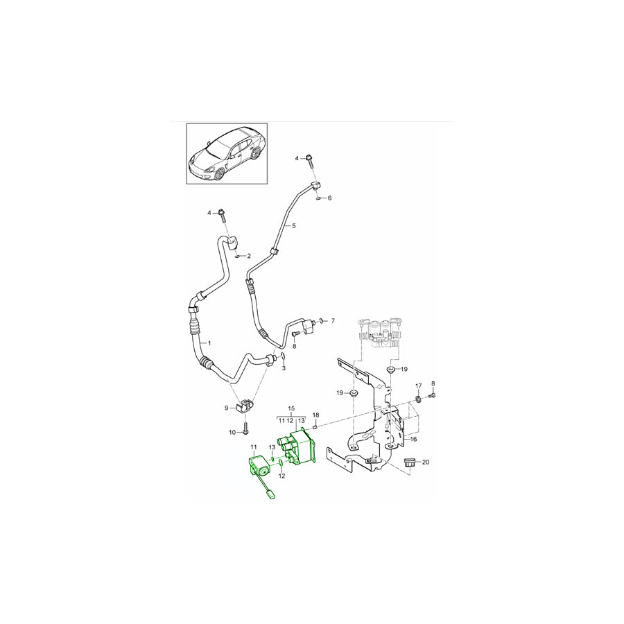 Genuine Porsche Evaporator With Expansion Valve For Hybrid Battery Porsche Panamera 970 Mkii | ML Performance UK Car Parts