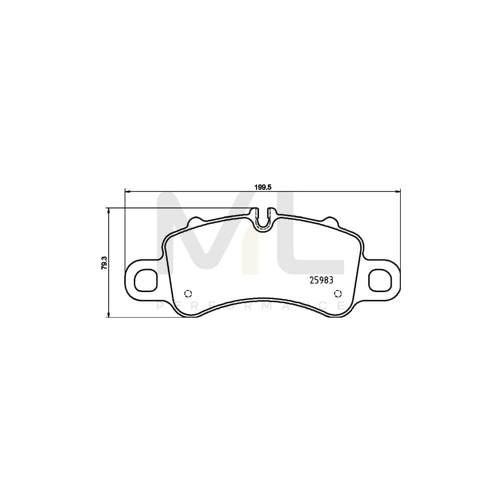 Hella 8DB 355 025-601 Brake Pad Set Prepared For Wear Indicator | ML Performance Car Parts