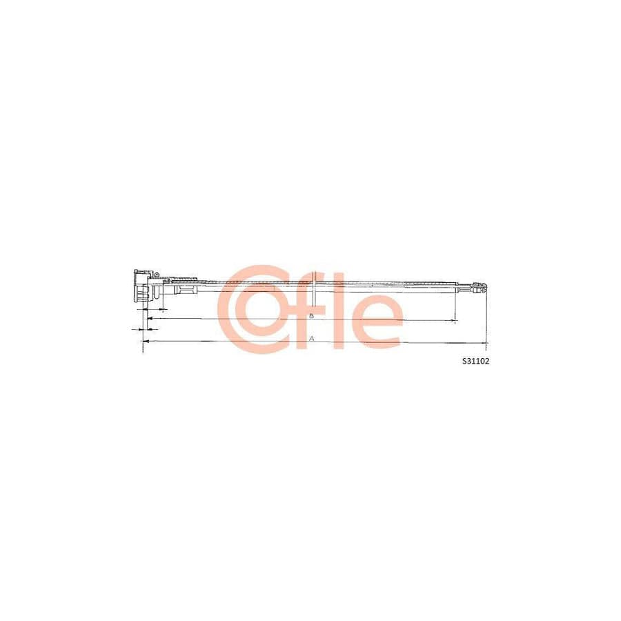 Cofle 10.4563 Hand Brake Cable For Citroën Zx