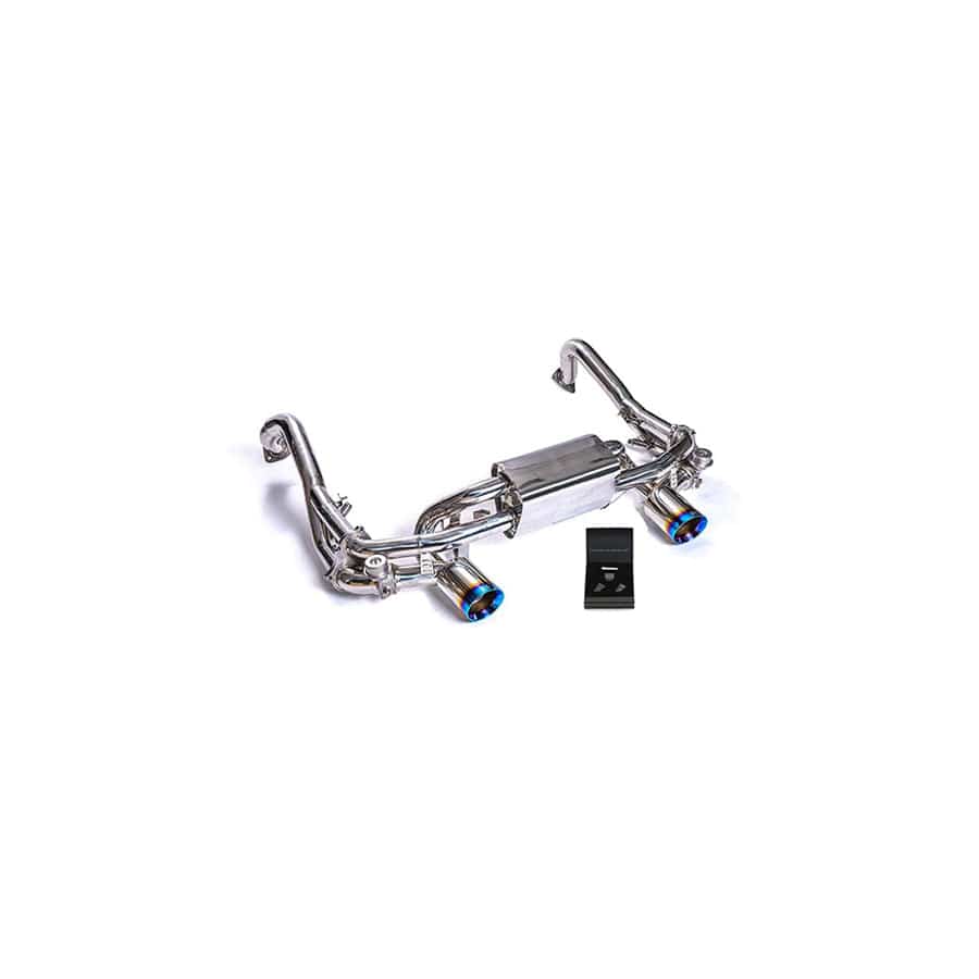 Armytrix P82G4-DS38B Valvetronic Exhaust System Porsche 718 Cayman GT4 2019+ with Dual Blue Coated 4" | ML Performance UK UK Car Parts