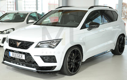 Rieger 00088227 SEAT 5FP Ateca Cupra Front Splitter 4 | ML Performance UK Car Parts