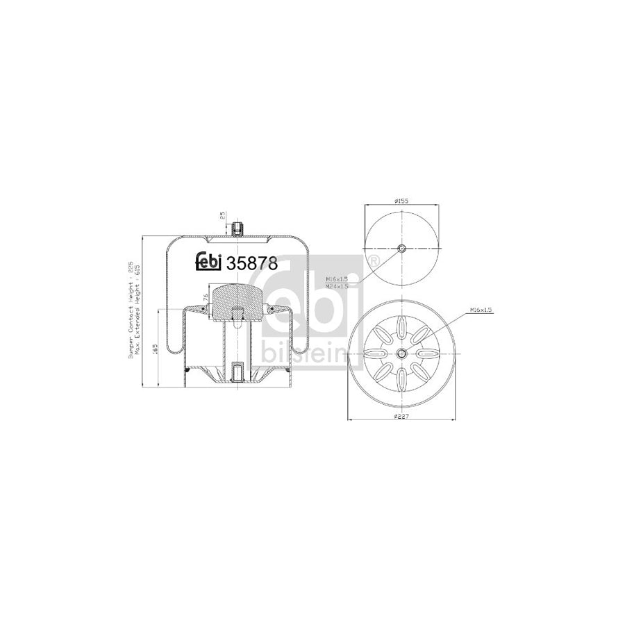 Febi Bilstein 35878 Boot, Air Suspension