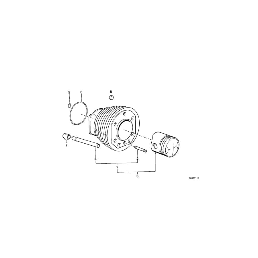 Genuine BMW 11111337275 "Nikasil"-Cylinder D=82 (Inc. R65, R 80 G/S & R65T) | ML Performance UK Car Parts