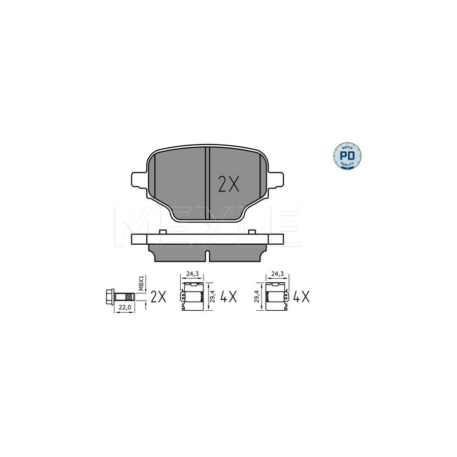 Meyle 025 207 6417/Pd Brake Pad Set