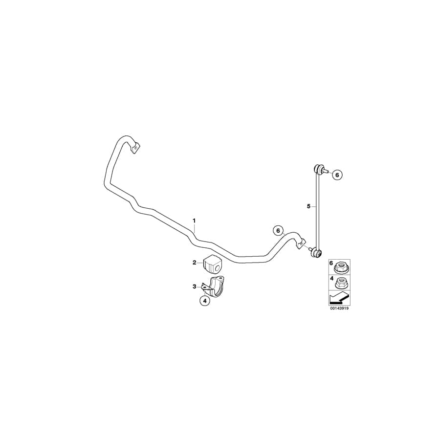 Genuine BMW 31306781550 E60 E61 Right Swing Support (Inc. 525xi, 530xi & 528xi) | ML Performance UK Car Parts