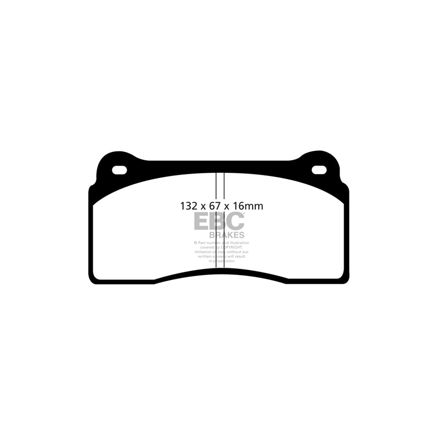 EBC PD13KR161 Chrysler Dodge Viper Yellowstuff Rear Brake Pad & GD Disc Kit - Brembo Caliper 2 | ML Performance UK Car Parts