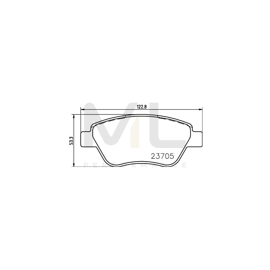 TEXTAR 2398201 Brake pad set not prepared for wear indicator | ML Performance Car Parts