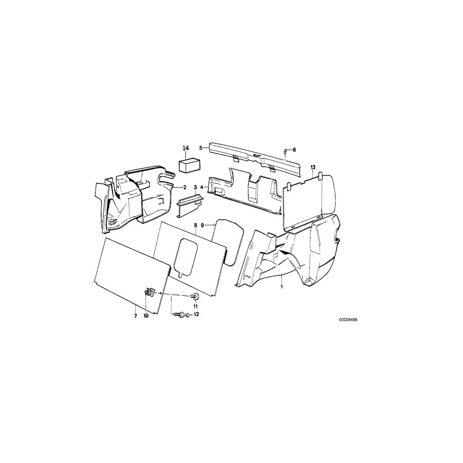 Genuine BMW 51471924866 E30 Panel Wheel Housing Part.Trunk Right ANTHRAZIT (Inc. 318i, 316 & 323i) | ML Performance UK Car Parts