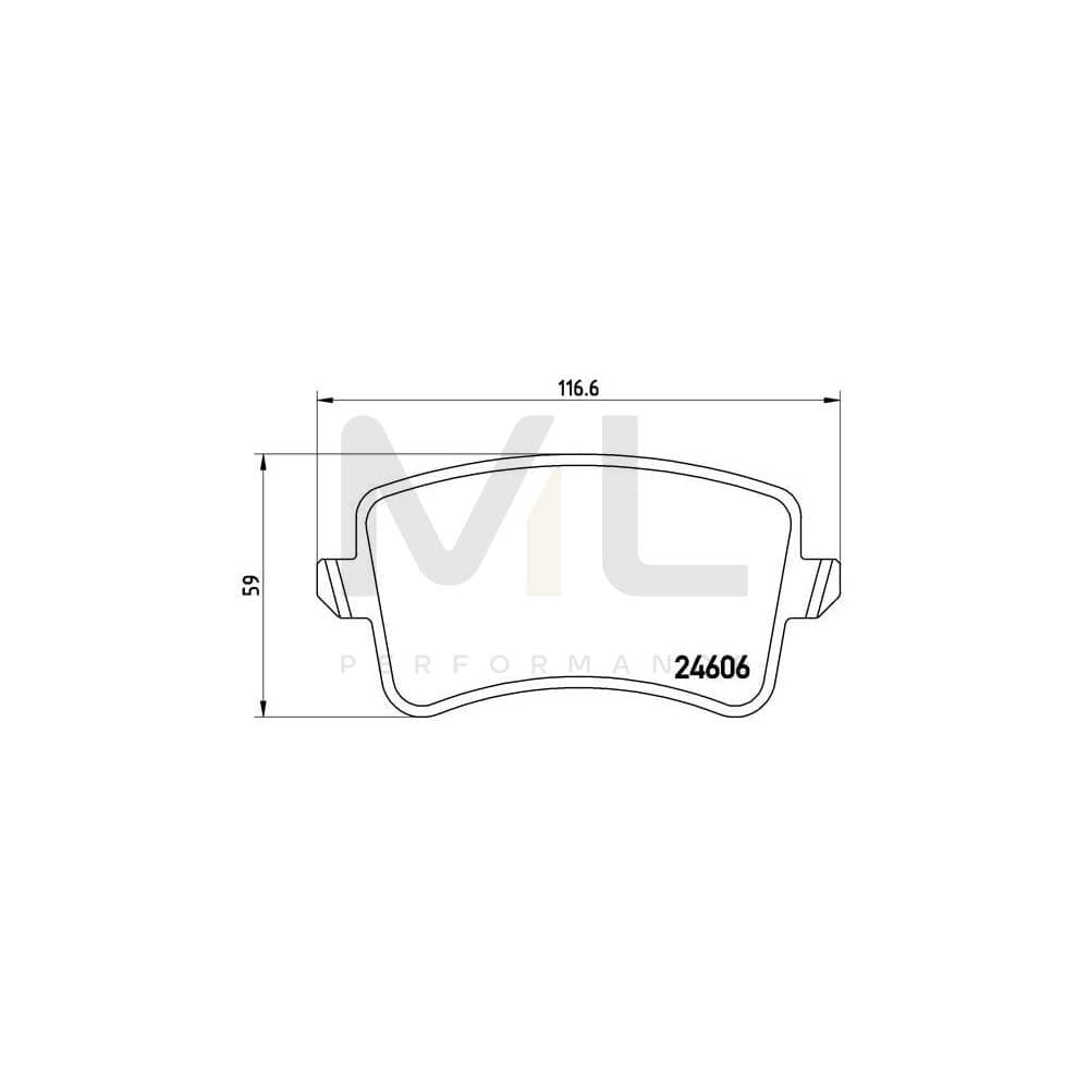 Brembo P 85 100 Brake Pad Set Excl. Wear Warning Contact, With Brake Caliper Screws | ML Performance Car Parts