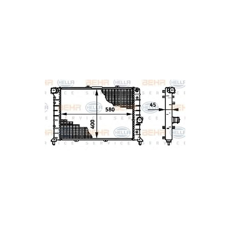 Hella 8MK 376 719-261 Engine Radiator For Lancia Lybra