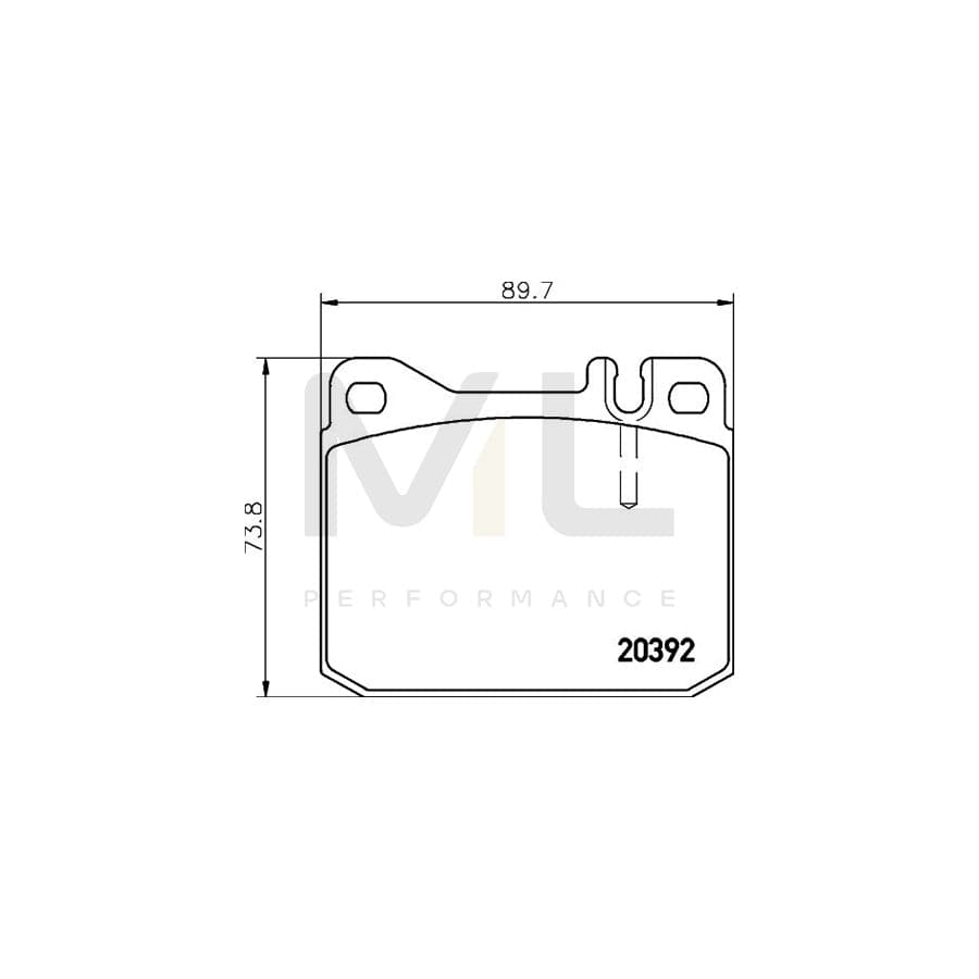 TEXTAR 2039201 Brake pad set prepared for wear indicator | ML Performance Car Parts