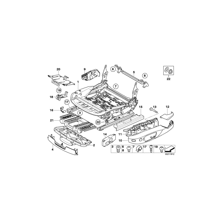 Genuine BMW 52107274465 E82 E92 E81 Electrical Seat Mechanism, Left (Inc. 118i, 125i & 325xi) | ML Performance UK