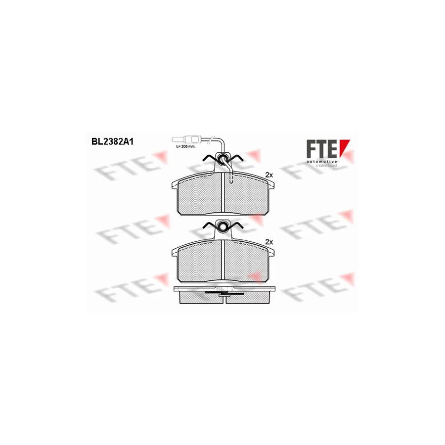 Fte BL2382A1 Brake Pad Set For Lancia Prisma (831) | ML Performance UK Car Parts