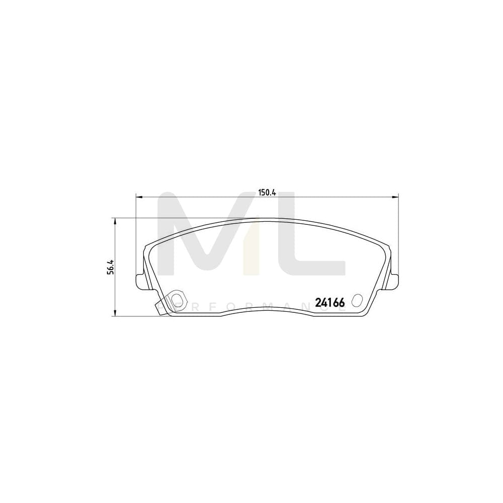 Brembo P 11 019 Brake Pad Set With Acoustic Wear Warning | ML Performance Car Parts