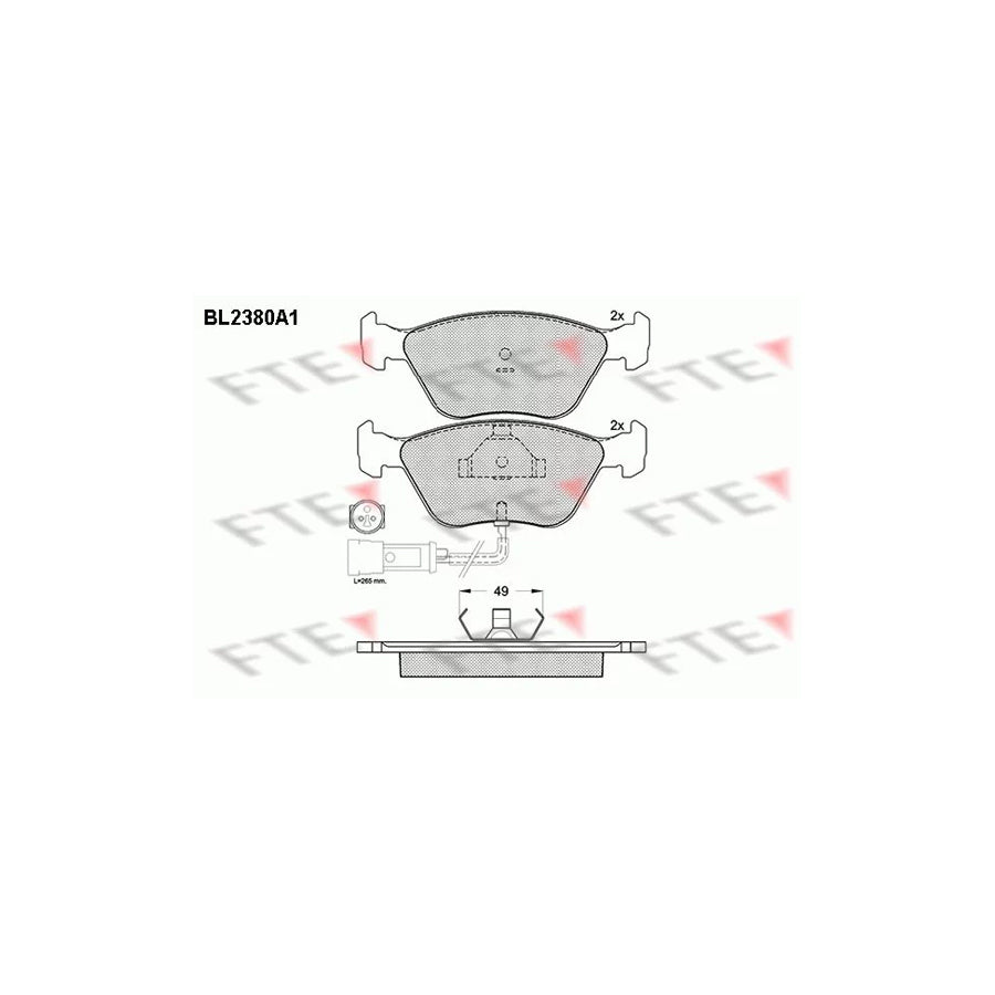 Fte BL2380A1 Brake Pad Set | ML Performance UK Car Parts