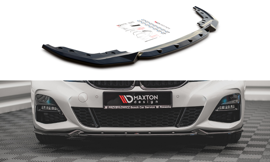 Maxton Design BM-3-20-MPACK-FD4T Front Splitter V.4 BMW Series 3 G20 / G21 M-Pack | ML Performance UK Car Parts