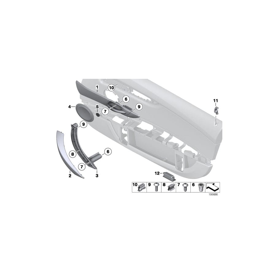 Genuine BMW 51419167018 E89 Door Handle, Satinsilber, Right (Inc. Z4) | ML Performance UK Car Parts