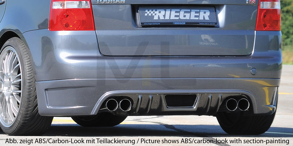 Rieger 00099766 VW 1T Touran Rear Diffuser 1 | ML Performance UK Car Parts