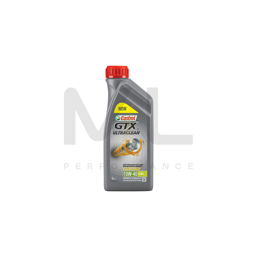 Castrol GTX Ultraclean A3/B4 Engine Oil- 10W-40  - 1ltr Engine Oil ML Performance UK ML Car Parts