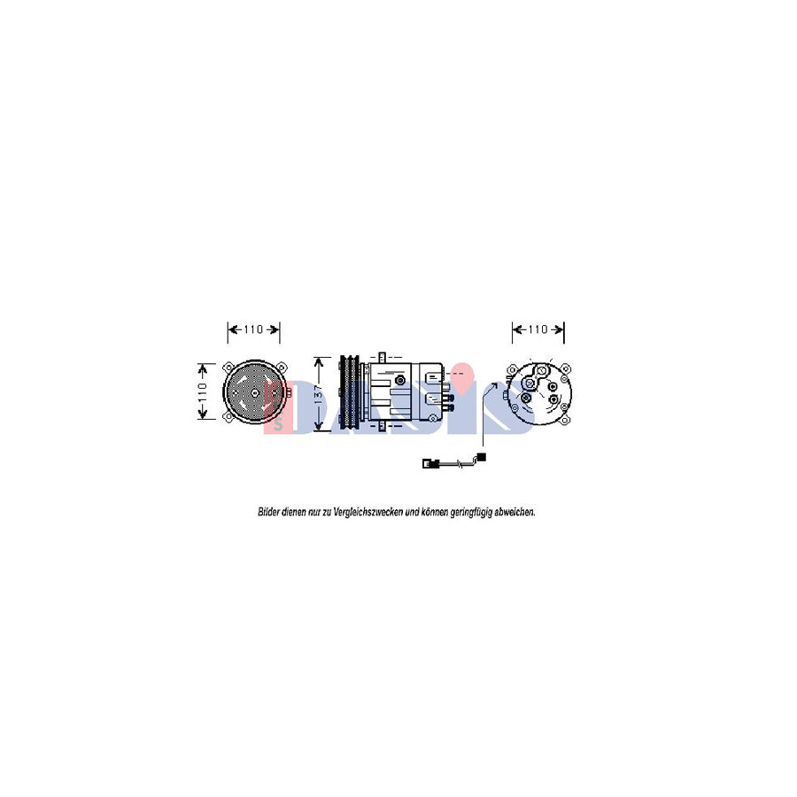 AKS Dasis 858210N Compressor, Air Conditioning | ML Performance UK