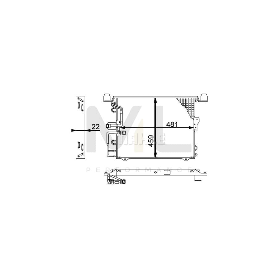 MAHLE ORIGINAL AC 657 000P Air conditioning condenser suitable for MERCEDES-BENZ G-Class without dryer | ML Performance Car Parts