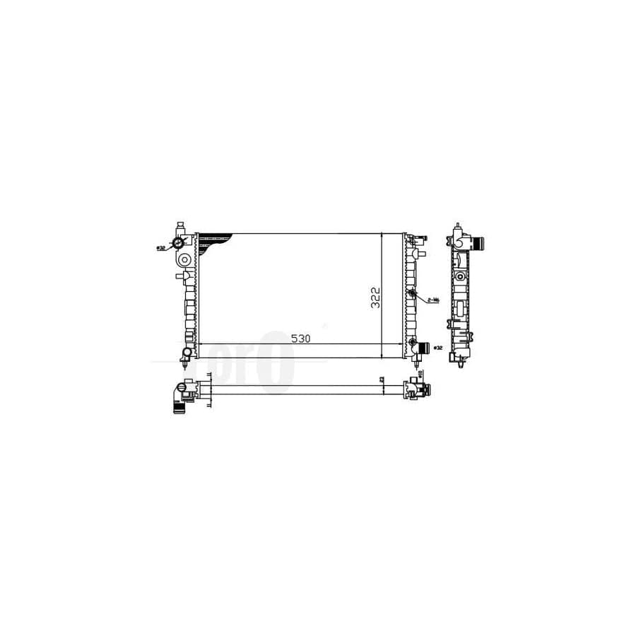 Abakus 0090170026 Engine Radiator For Citroën Saxo Hatchback | ML Performance UK