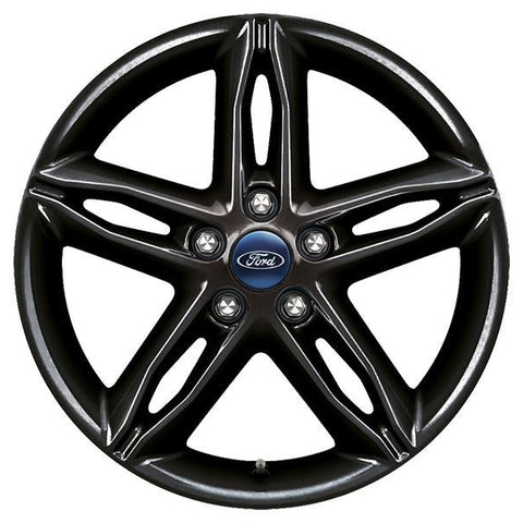 GENUINE FORD 2237381 x4 SET OF 4 FOCUS ST - FOCUS - C-MAX ALLOY WHEEL 17" 5 X 2-SPOKE DESIGN, ABSOLUTE BLACK, 2014 - 2021 | ML Performance UK