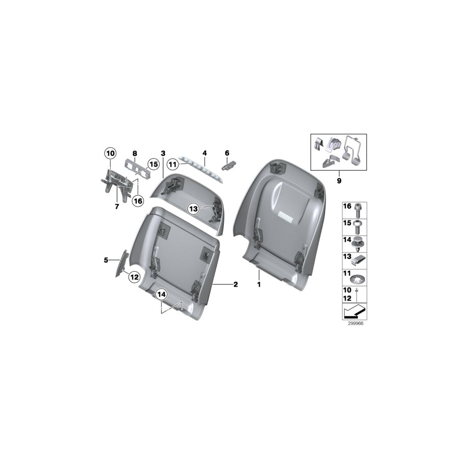 Genuine BMW 52107321147 F01 F07 F02 Rear Section, Basis VENETOBEIGE (Inc. 730d, 740i & 750Li) | ML Performance UK