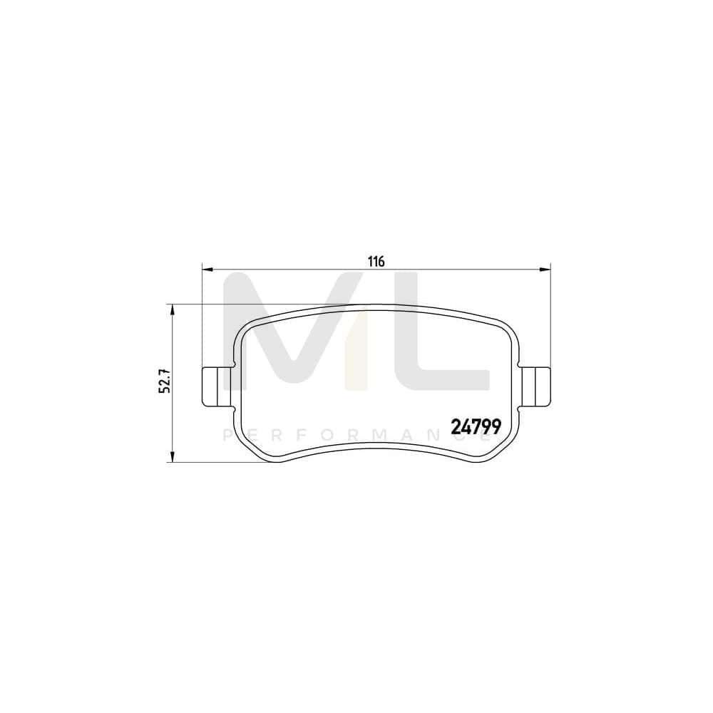 Brembo P 24 080 Brake Pad Set For Ford Usa Freestar Iii Excl. Wear Warning Contact | ML Performance Car Parts