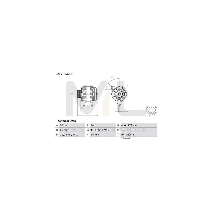 BOSCH 0 986 478 261 Brake Disc Solid | ML Performance Car Parts