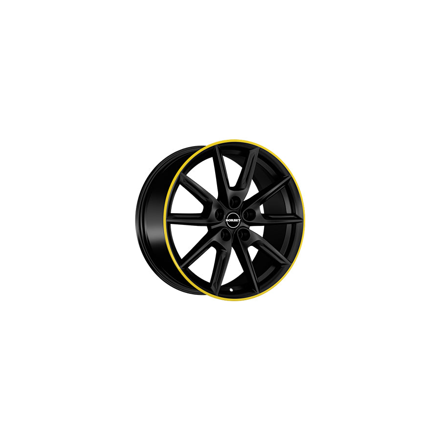 Borbet LX19 8x19 ET50 LX19 80950112566,5BMRY Black Matt Rim Yellow Wheel | ML Performance UK Car Parts