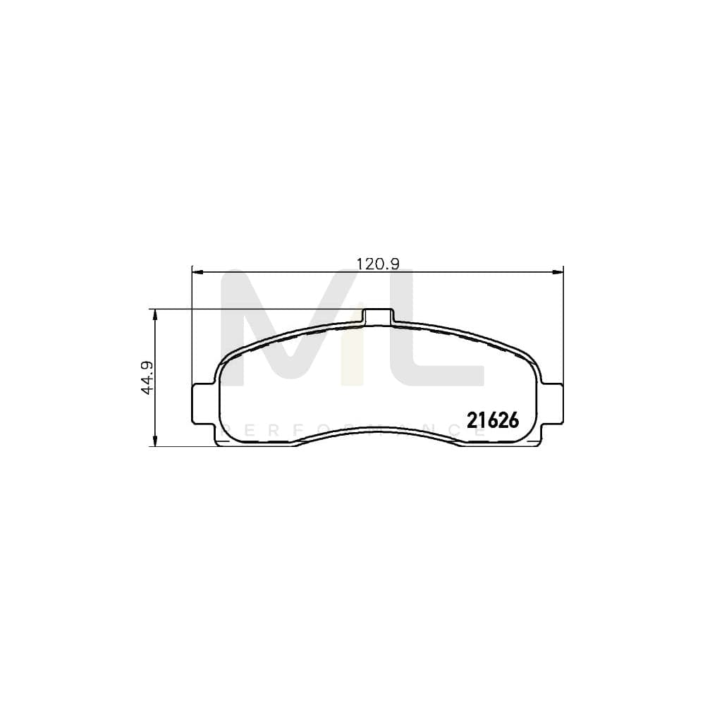 Hella 8DB 355 016-501 Brake Pad Set Not Prepared For Wear Indicator | ML Performance Car Parts