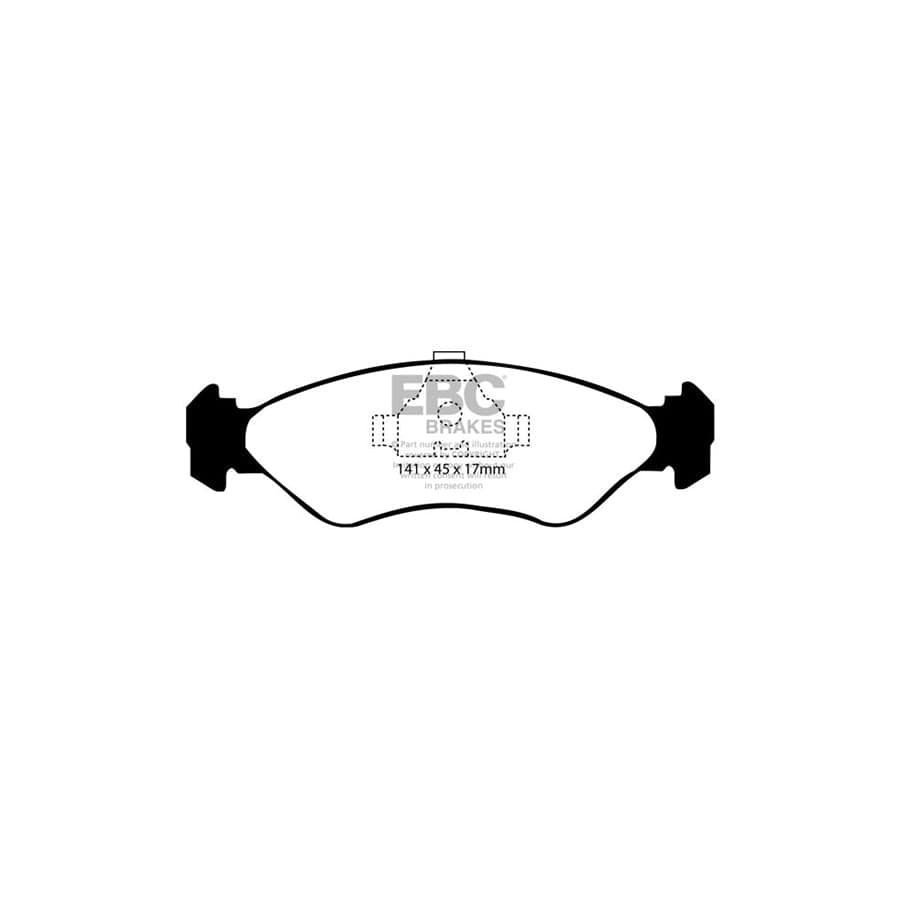 EBC PD01KF551 Ford Fiesta Mk3 Greenstuff Front Brake Pad & Plain Disc Kit  2 | ML Performance UK Car Parts